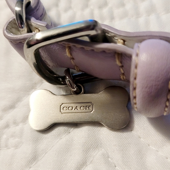 Coach pet collar light purple